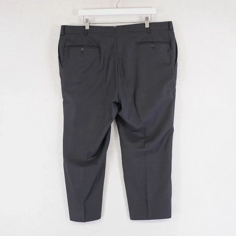 SuitSupply Gray Wool Dress Pants‎ 40/24 Short Leg Mid Rise Flat Front Lined